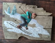 Alpine Slopes 1997 Relief Sculpture Art Betty J Henderson Artist Proof 