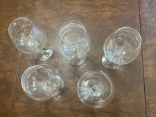 Reidel Balloon wine glasses Set Of 5, 4 Are 8 7/8” Tall, 1 Is 8 1/8 W/mono VGUC