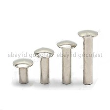 Nickeled Steel Oval Head Semi Tubular Rivets M2 M2.5 M3 M4 M5 M6