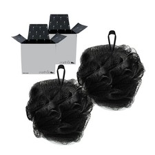 2 PCS Mesh Charcoal Loofah Exfoliating Body Scrubber Shower Sponge Luffa Men