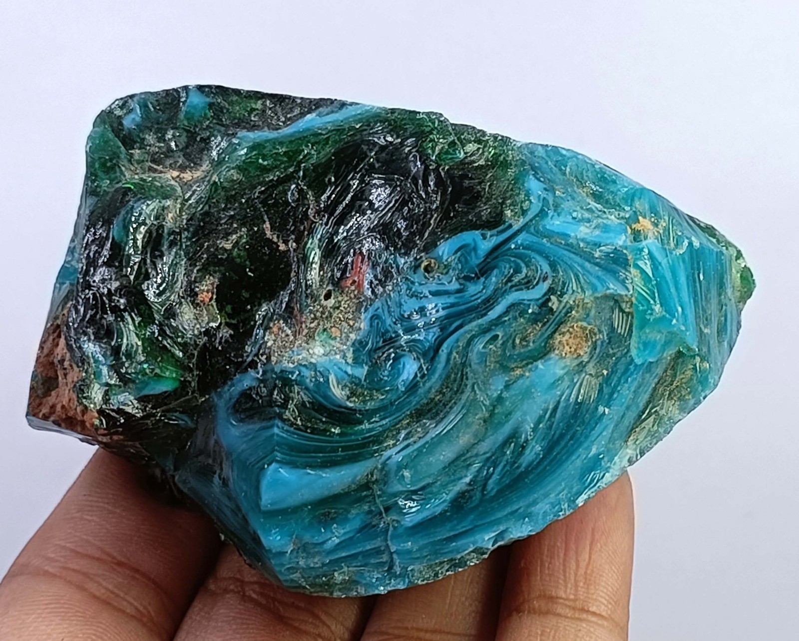 584 Ct Natural Blue Turquoise Rough EGL Certified Loose Gemstone 6LGC