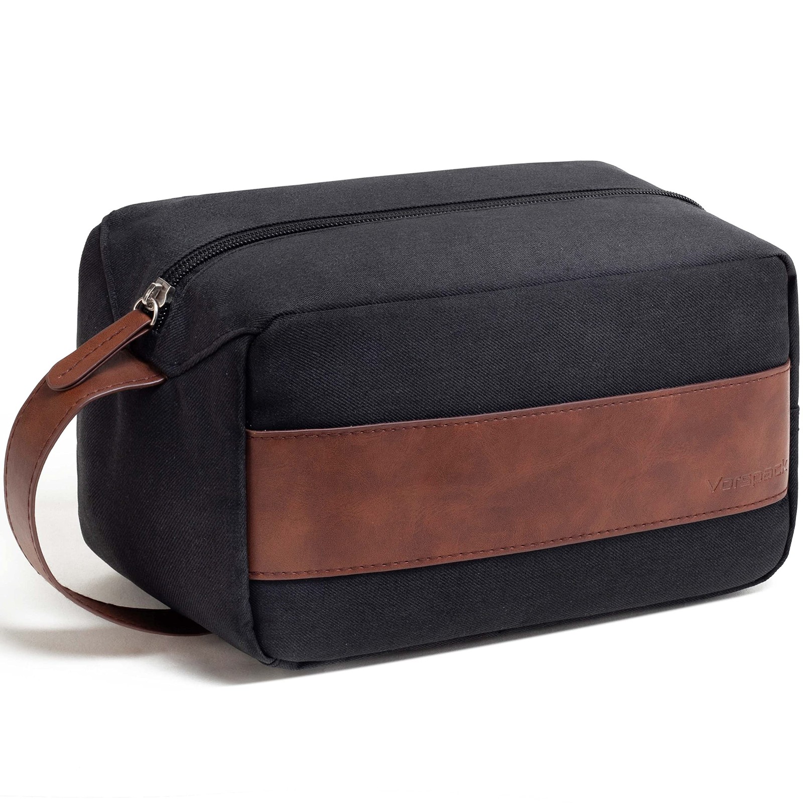 Men's Large Water-Resistant Travel Toiletry Bag Dopp Kit-image