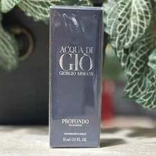 Acqua Di Gio Profondo By Giorgio Armani 15ml Edp Spray Mini For Men New In Box 