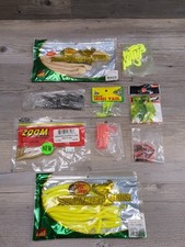 Lot Of 9 Assorted Fishing Worms- Bass Pro, Zoom, Creme, Conquer