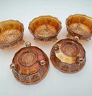 Vintage Fenton Marigold Carnival Glass Butterfly Berry 3 Footed 4.5” Bowl - Lot