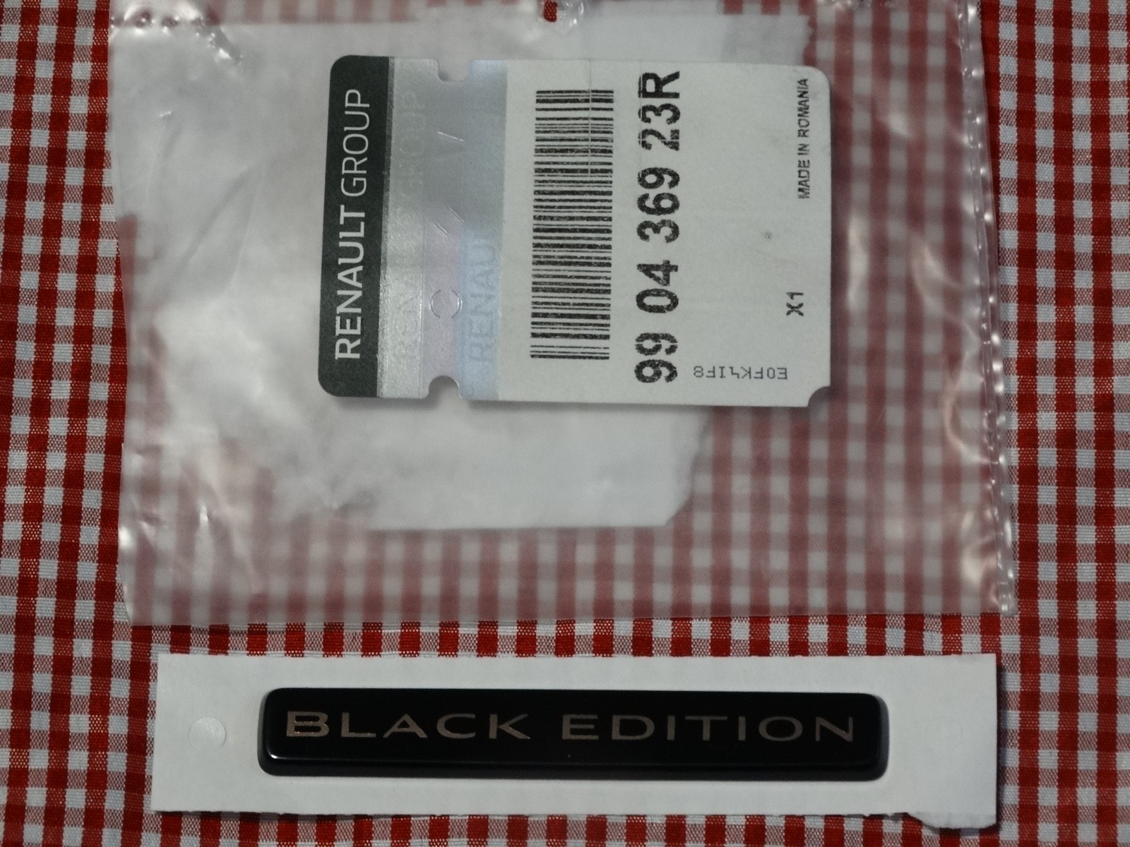 Badge arrière noir d'origine Renault Kadjar emblème Black Edition