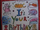 UNUSED vintage greeting card American Greetings BIRTHDAY Advice From Cats — photo 3