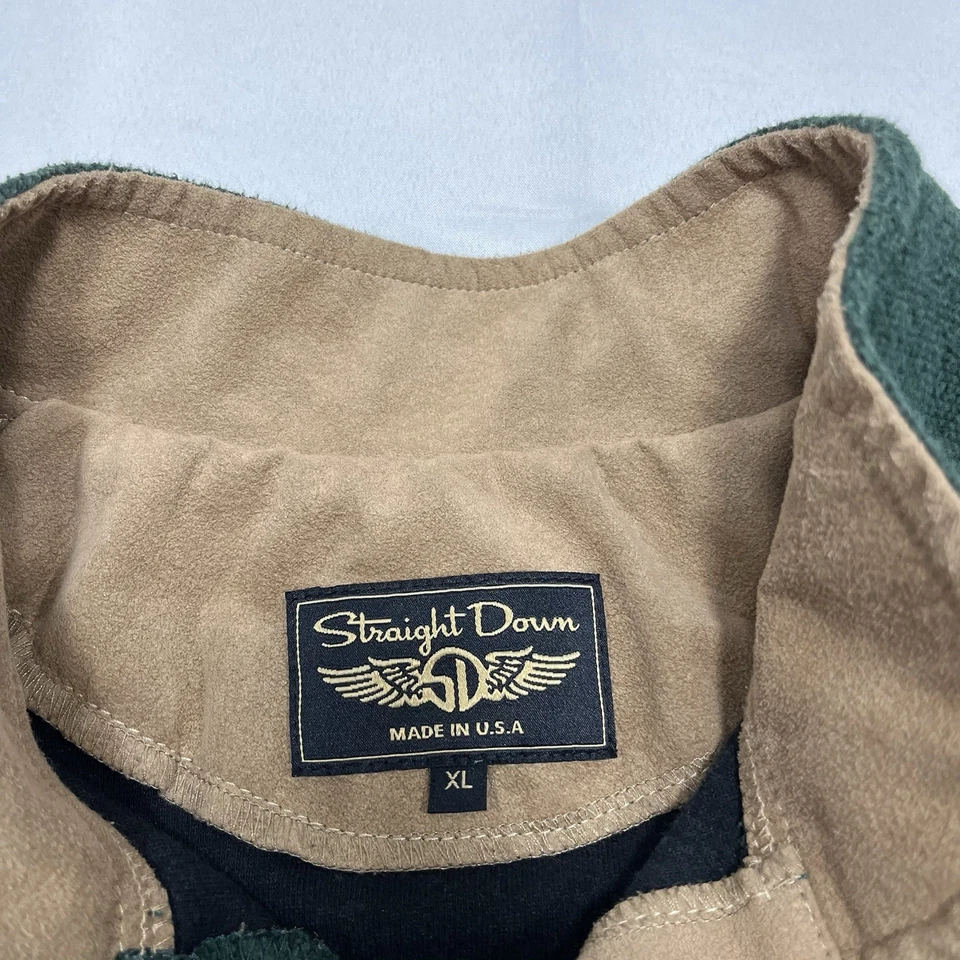 Chaqueta Pullover De Colección de Vellón Recto Para Hombres XL Verde Golf Hecha en EE. UU. -Logo GC Foto 3 de 4