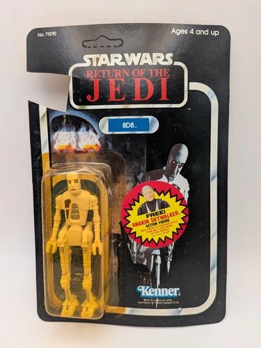 Vintage Star Wars 8D8 Figure ROTJ 1984 UNPUNCHED (Anakin Offer), Damaged Package