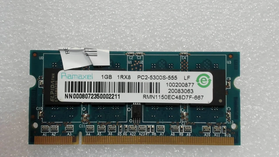 Ramaxel 1GB 1Rx8 PC2-667 SODIMM DDR2 Laptop Memory RAM RMN1150EC48D7F-667 - Image 4 of 4