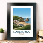 Llangrannog, Wales Travel Poster Giclee Art Print 274-3