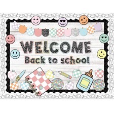 94 Pcs Composition Notebook Welcome Back to School Bulletin Board Set Smile F...
