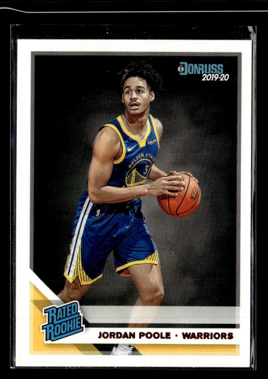 2019-20 Donruss #226 Jordan Poole Rookie Card Golden State Warriors