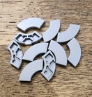 LEGO Light Bluish Gray 2 X 2 Round Corner  Macaroni Tile. QTY 10 Part No. 27925