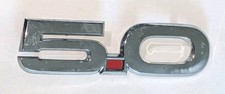 2015-2023 Mustang GT 5.0 Genuine FOMOCO Ford OEM Chrome Red Driver Side Emblem