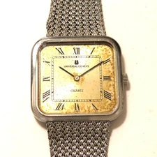 Working UNIVERSAL GENEVE Men's Vintage Quartz Watch with Genuine Stainless S