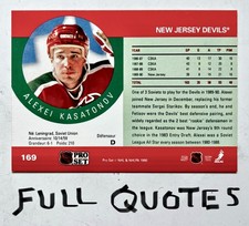 1990 Pro Set ALEXEI KASATONOV 