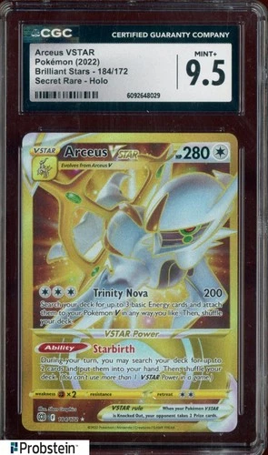 2022 Pokemon Brilliant Stars 184/172 Arceus VSTAR Secret Rare CGC 9.5 MINT+