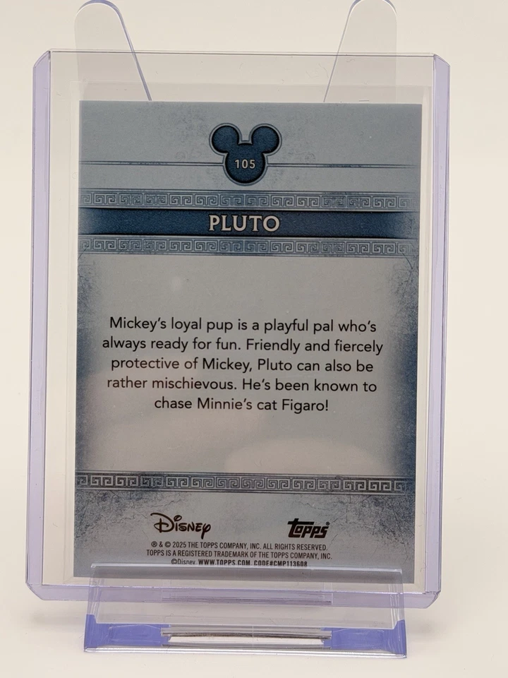 PLUTO 2025 Topps Disney Mint Silver Card #105 Platinum /99 - Image 2 of 2