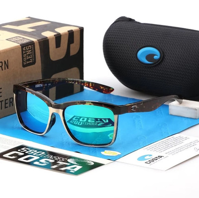 New in box Costa Del Mar Anna Tortoise Shell/ Green Mirror Polarized Sunglasses