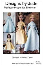 Perfectly Proper Dress Doll Clothes Sewing Pattern for Ellowyne Wilde Tonner