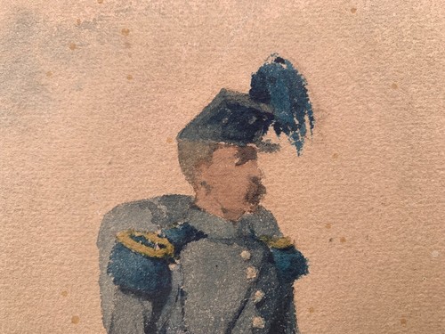 Edward Chevret (XIX ° ) Military Drawing Antique Signed Dedication 1868 Napoleon - Picture 12 of 12