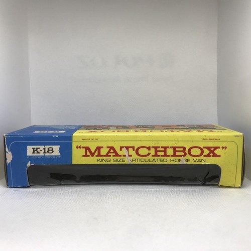 Lesney Matchbox King Size Articulated Horse Van K-18 1969 Red/Tan England W/Box - Picture 16 of 17
