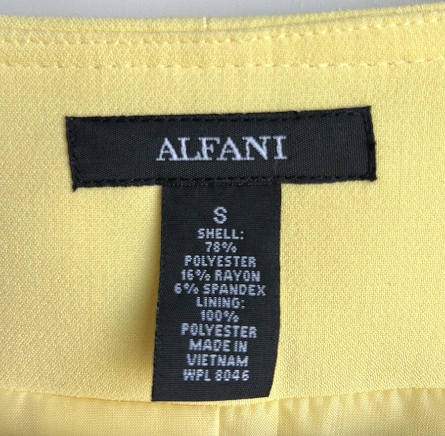 Chaqueta Blazer Alfani Amarilla con Cremallera Foto 3 de 4