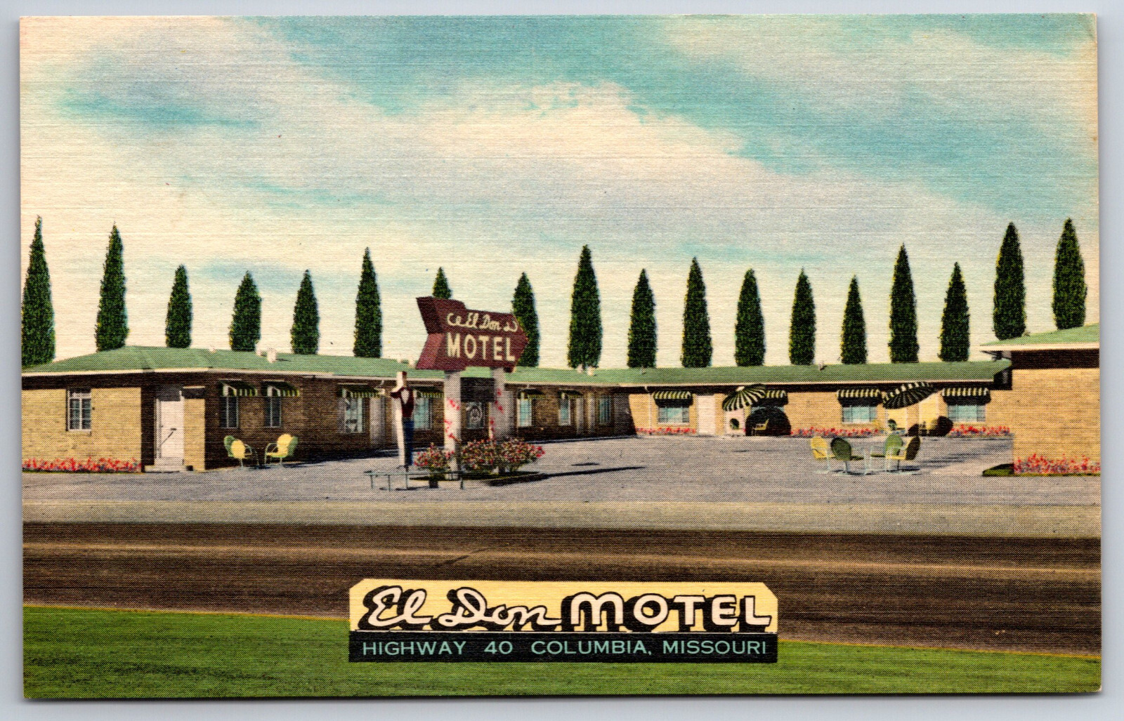Columbia MissouriEl Don MotelHighway 40 National HighwayRoadside