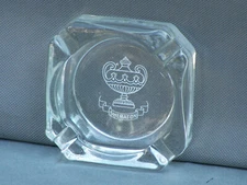 Vintage 3 11/16" Square Glass Ashtray Sheraton Hotel