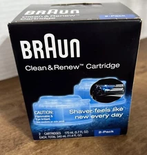 Braun Clean & ReRefill 2 Cleaning Cartridges Blue