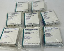 (LOT OF 8 ) 72-PK FROSTED MICROSCOPE SLIDE 25MM X 75MM X 1MM 10657