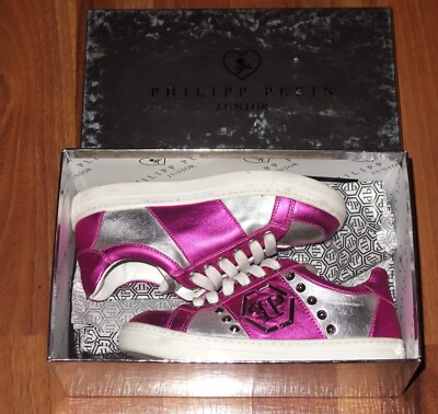 Philipp Plein LoTop Sneakers Studs Gr. 29 fuxia/silver UVP ca. 500,-