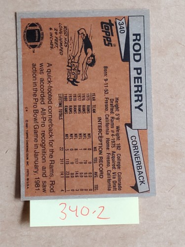 1981 TOPPS FOOTBALL TRADING CARDS YOU PICK FREE SHIPPING 50% OFF 2 OR MORE - Picture 276 of 360