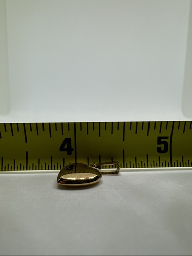 Solid 18k Yellow Gold Puffy Heart Charm Pendant Marked 750 2.7g - Picture 13 of 13