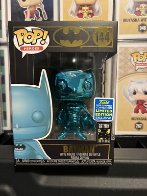 Funko Pop! Heroes #144 Batman Blue Chrome 2019 Summer Convention