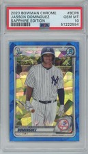 2020 Bowman Chrome Sapphire Prospects #BCP-8 Jasson Dominguez Yankees RC PSA 10