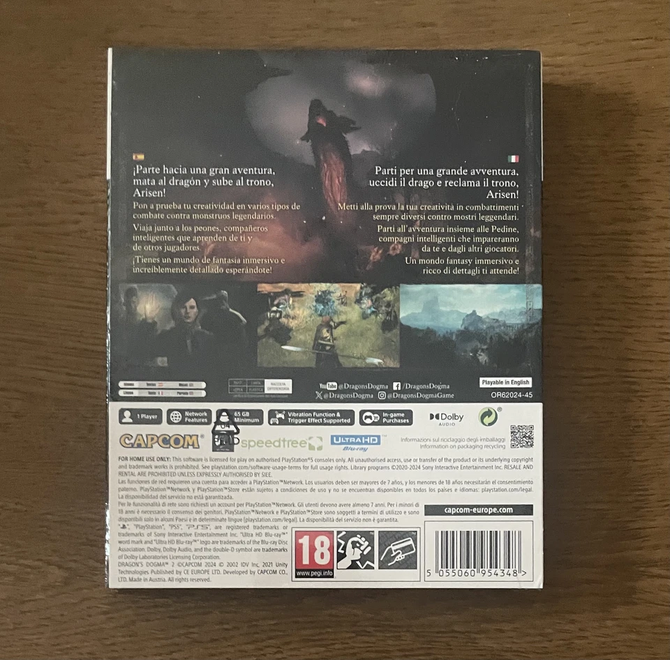 DRAGON'S DOGMA II 2 STEELBOOK LIMITED EDITION PS5 NEW SEALED ENGLISH DRAGONS - Image 2 of 2