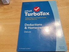 2014 Intuit TurboTax Deluxe Federal and State return -Deductions & Homeowners 