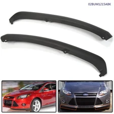 Fit For 2012-2014 Ford Focus Sedan 1Pair Front Bumper Lower Lips Trim Plates