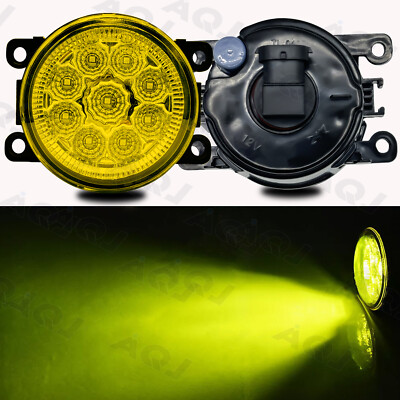 PAIR yellow Front FOG Driving Lamps For Dacia Duster Sandero Logan 2004-2015