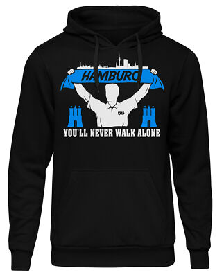 Hamburg Support Kapuzenpullover | Fussball Herren Skyline City Hoodie Sport