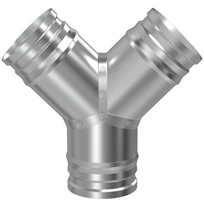 4'' Duct Splitter for Exhaust Fan Dryer Vent Hose 3 Way Duct Hose Connector, Y...