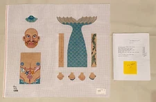 1388 King Neptune Skinny Keeper 3D Doll Hand Painted Needlepoint Canvas