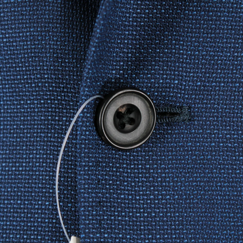 Abrigo deportivo Rubinacci nuevo sin etiquetas 100 % lana talla 56R EE. UU. 46 en azul claro/oscuro Foto 4 de 4