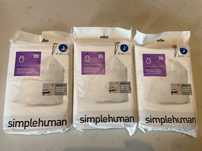 Bin Liners J Code 3 x Packs = 60 bin liners Fast UK Postage