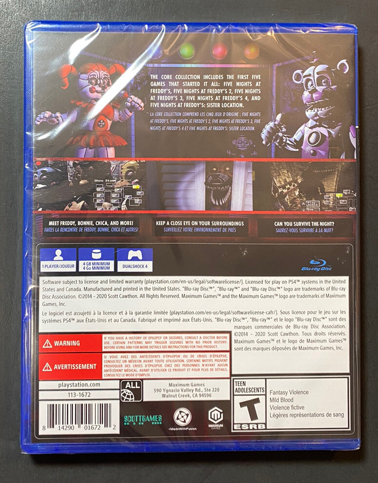 Five Nights at Freddy's [ Core Collection ] (PS4) NEW