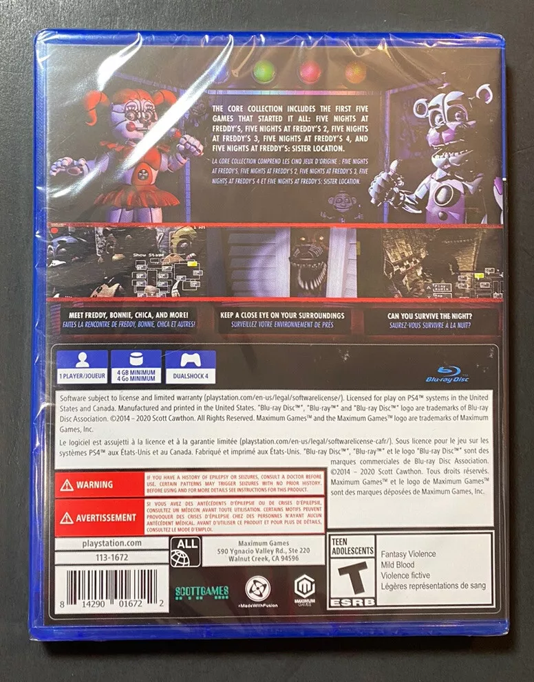  Five Nights at Freddy's: The Core Collection (PS4) - PlayStation  4 : Maximum Games LLC: Everything Else