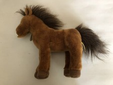 AURORA MIYONI Brown Horse Plush Brown Foal 10" Tall, EUC
