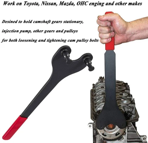 Herramienta de sujeción de polea amortiguadora armónica y soporte de polea del cigüeñal para Toyota Nissan - Imagen 6 de 14